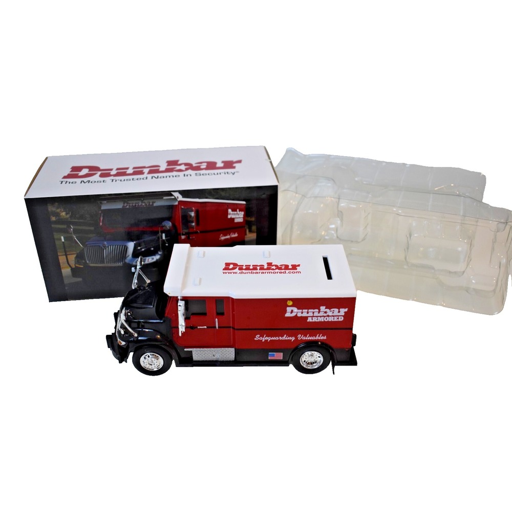 New Red Collectible Dunbar Armored Coin Bank Truck Model 1999 Piggy Bank